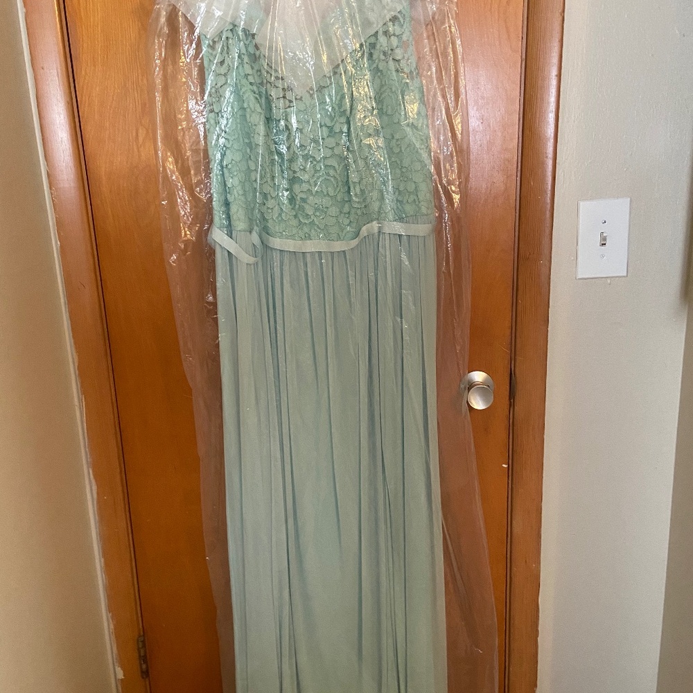 Mint David’s Bridal Bridesmaid Dress